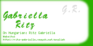 gabriella ritz business card